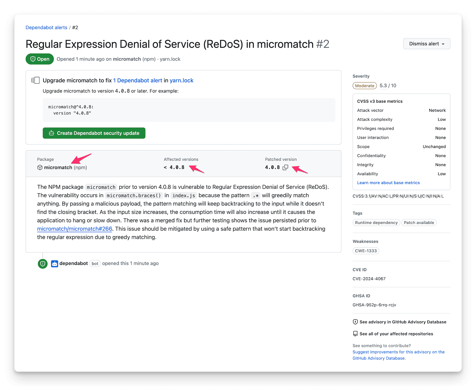 CVE GitHub Example